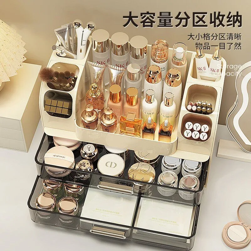 Suitable for Cosmetics Storage Box Accessories, Large-capacity Dressers, Lipstick Dust-proof Storage Shelves, Ornaments