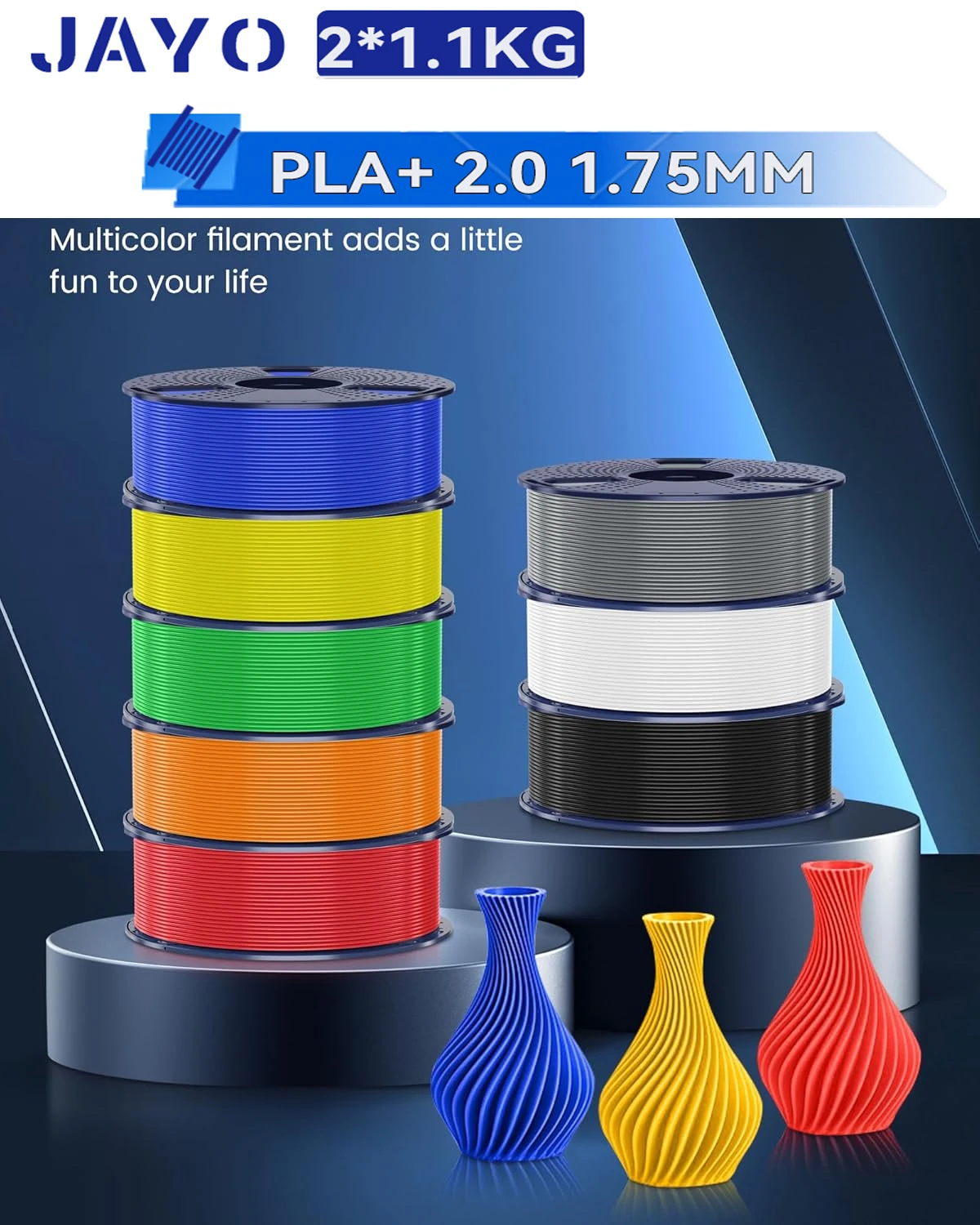 3D Printing Nylon Filament - JAYO 2.0 PLA Plus 2.2KG 3Dフィラメント