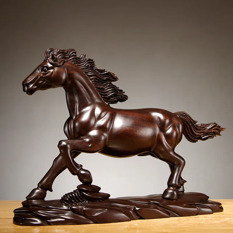 

Blackwood Take The Lead Win Instant Success Horse Carving Ornaments Animal Twelve Zodiac Horse Domestic Ornaments