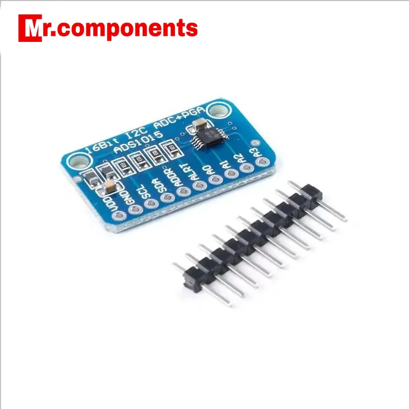 1PCS ADS1115 ADC Ultra-compact 16 Bit I2C 16-precision ADC Module Development Board 4 Channel with Pro Gain Amplifier RPi