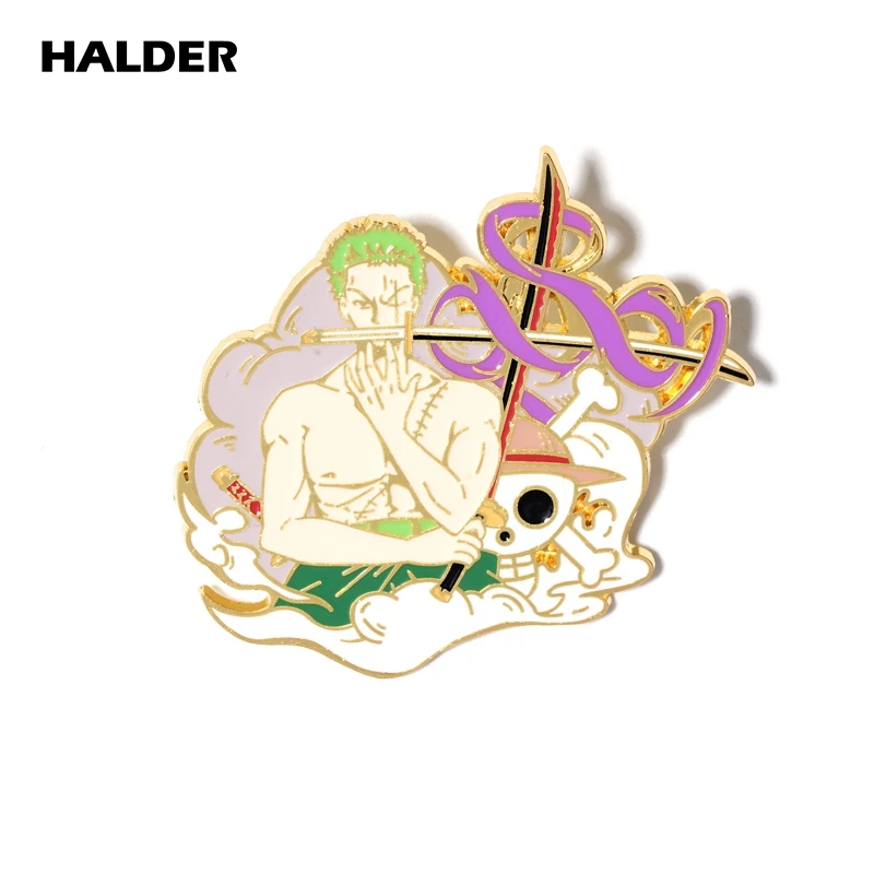 HALDER Anime Brooch Skull Enamel Pins Costumes Sauron Badge on Backpack Fashion Accessories Cute Cartoon Gift For Women Men