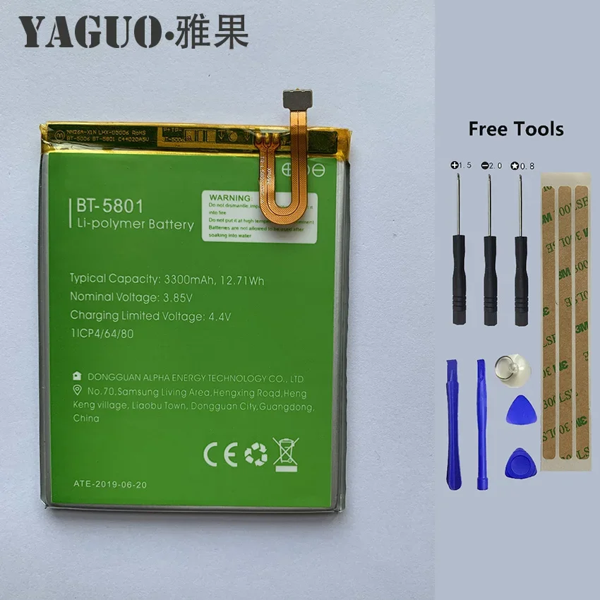 

100% Original High Quality Battery 3300mAh For LEAGOO S9 S 9 BT-5801 BT5801 BT 5801 Batterie Batteria + Free Tools