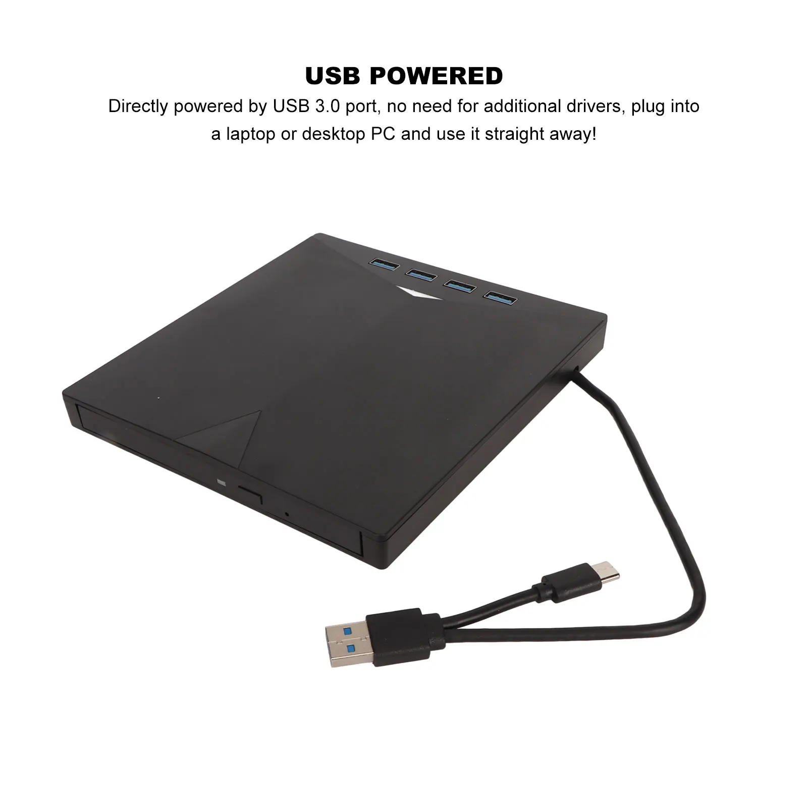 Universal External CD DVD Drive TypeC USB3.0 7 in 1 Portable Burner Reader Plug Play Optical Drive for Laptop Desktop PC MacBook