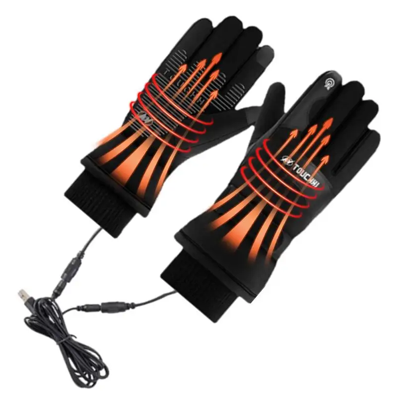 Waterproof Thermal Heated Gloves Motorcycle Skiing Hiking Men Women Electric Heating Glove Winter Warm Rechargeable Heated Glove