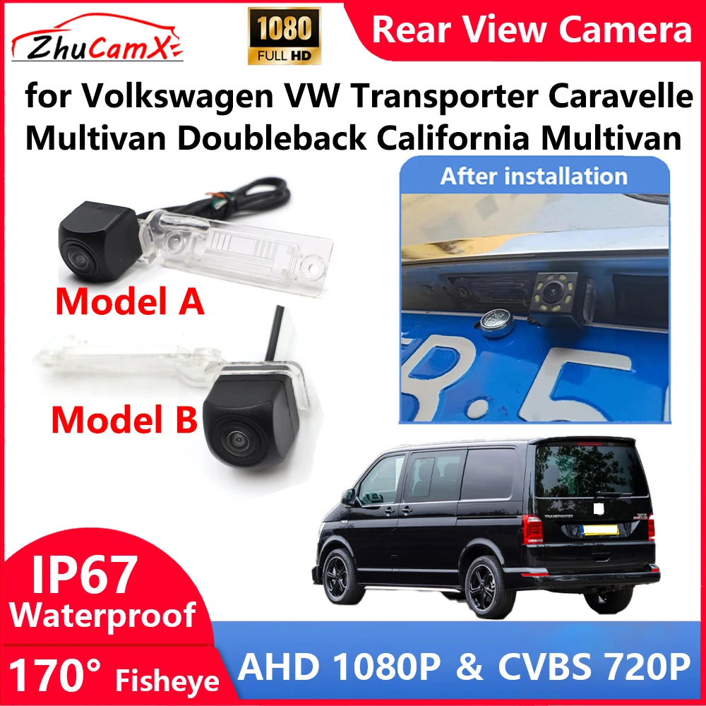 

ZhuCamX для Volkswagen VW Transporter Caravelle Multivan Doubleback Californi Резервная парковочная камера заднего вида AHD 1080P