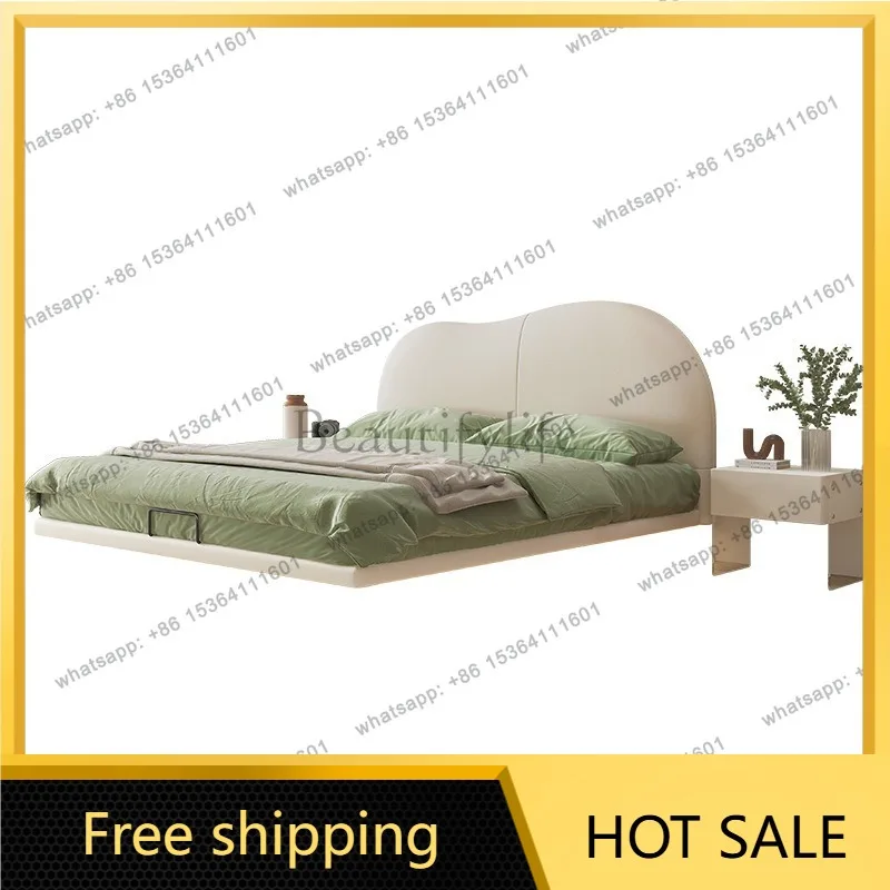 Factory Direct Sales Suspension Bed Modern Simple Cream Wind Cloud Soft Bag Bed Suspension