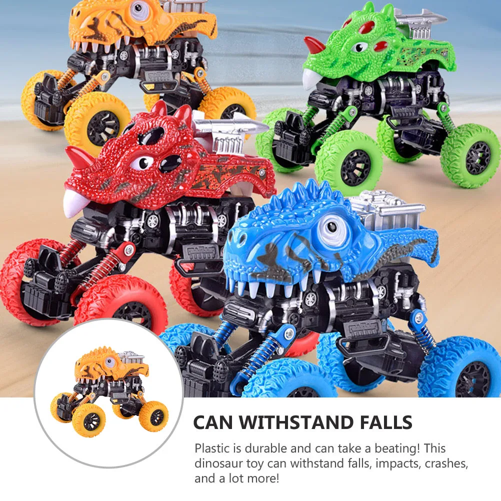Dinosaur Car Toy Pull Back Friction Powered Vehicle Kids Remote Control Truck Educational Gift