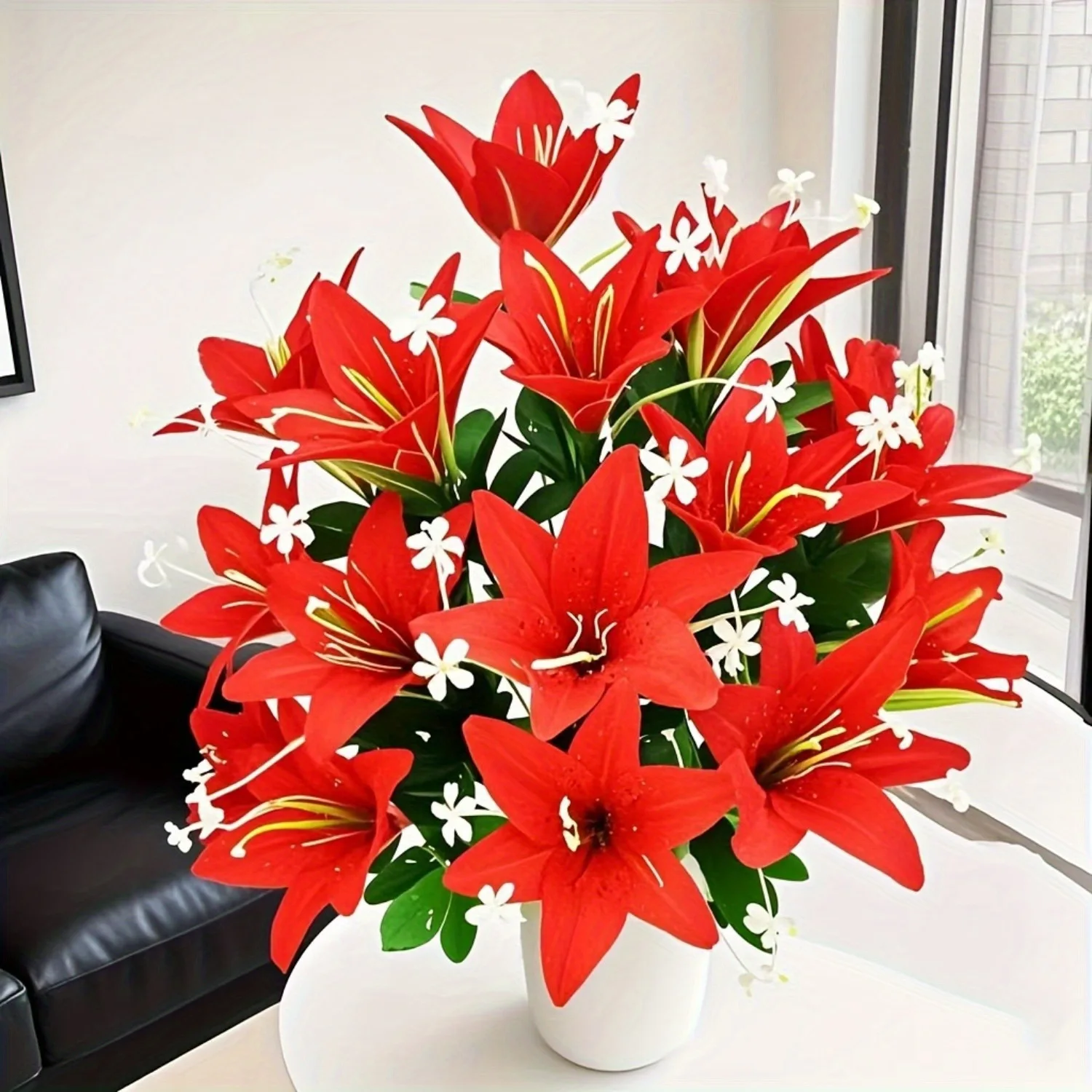 The New Hot-selling Creative Simulation Lily Bouquet Fake Flower Home Decoration in A Variety of Colors Suitable for Daily Use