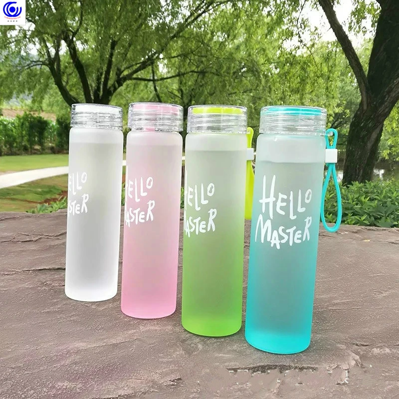 New Colorful Heat-resistant Glasses Water Glass Bottle 400 Ml Cool Juice Drinking Cup Diameter 45mm X Height 19cm 2022 Fashion