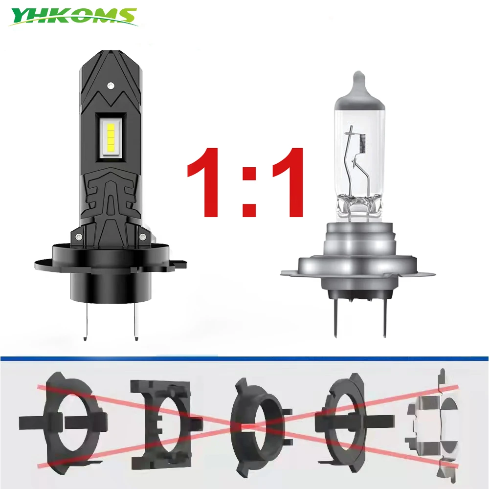 YHKOMS H7 Led Lights for Car Mini 6500K Headlight Universal Super Bright CSP Lamps for Automobiles Luces Led Para Auto Fog Light