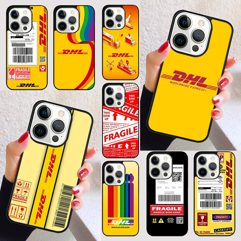 DHL Express cover For iPhone 15 16 13 12 11 14 Pro Max Mini Max SE 2020 7 8 6S Plus Phone Case