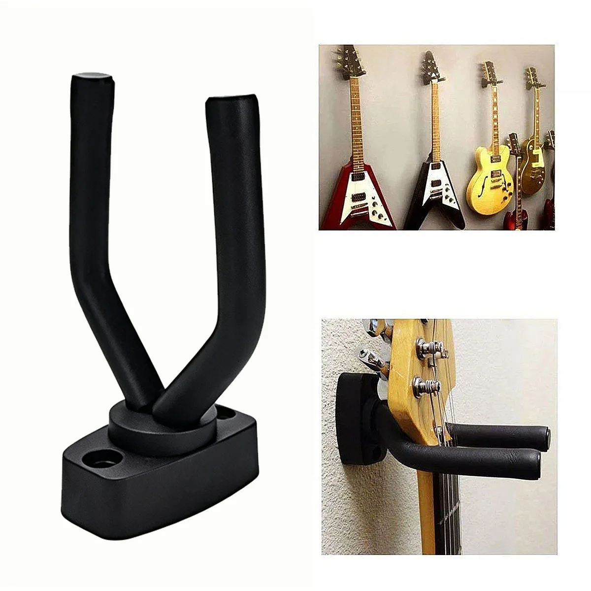 Suporte de Parede para Guitarra Miwayer – 1/2/5/10 peças, Alta Resistência, Abertura Ajustável de 0-5,5cm, para Guitarra/Baixo/Ukulele/Violino
