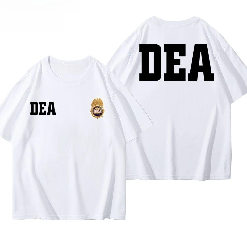 DEA US Federal Interdiction Agency T-shirt Breaking Bad American Police Fan Identification Suit Black Cotton Short Sleeves