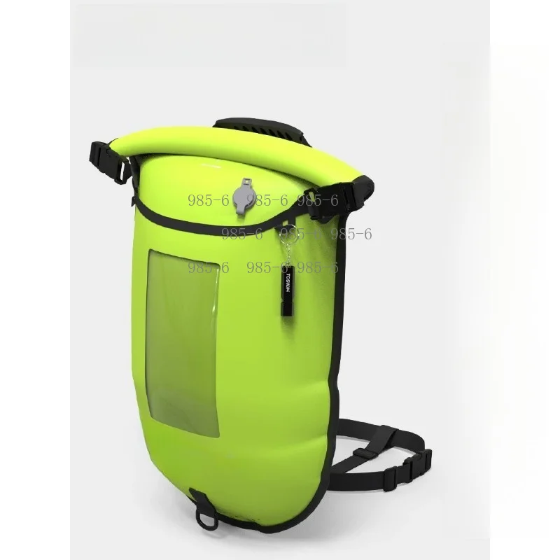 Outdoor Wild Swimming Safety Equipment, Adult Waterproof Storage Follow-up Life-saving Buoy with Double Airbag