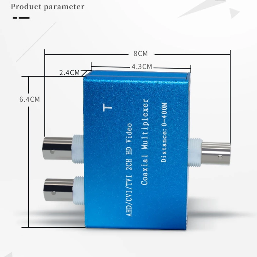 AY14 -1080P AHD/CVI/TVI / 2CH HD Video Coaxial Multiplexer (2 Channel Video In One Coaxial Cable Transmission)
