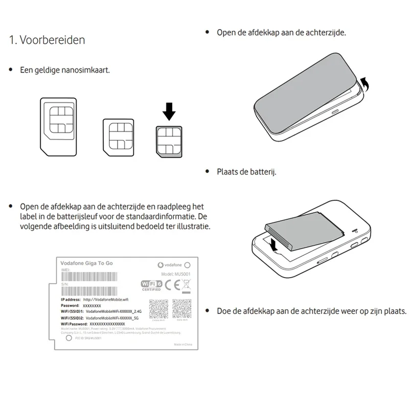 Imagem -03 - Roteador Wifi Móvel 5g Dual Band Bolso Portátil Modem Mifi Hotspot com Slot para Cartão Sim Repetidor 4500mah Desbloqueado Vodafone-m5001