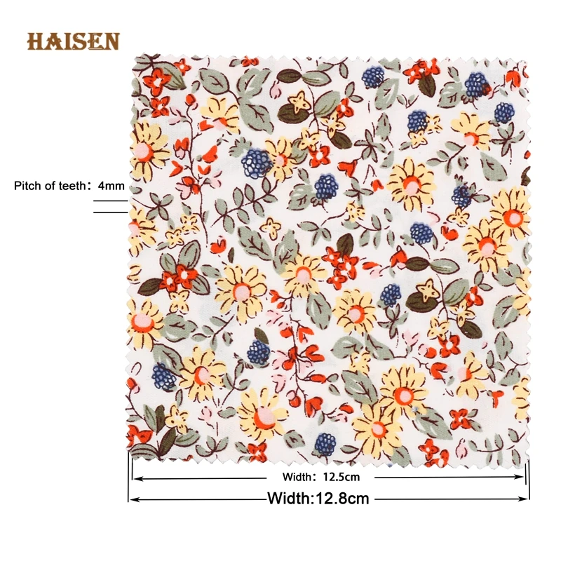 Haisen,Random Mix Color Printed Twill Cotton Fabric Patchwork Cloth,For Quilting&Sewing Material 12.8*12.8cm Square Calico Set