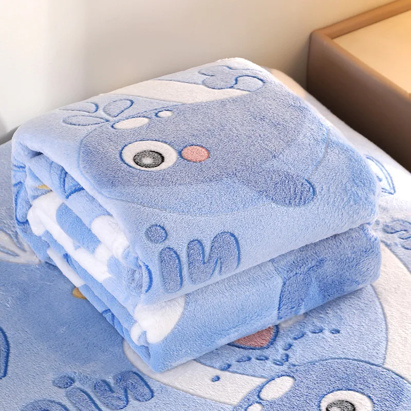 Comfortable Knee blanket Flannelette fluffy soft nap blankets and throws Single Double Size Bed Furry Plush thermal sheets