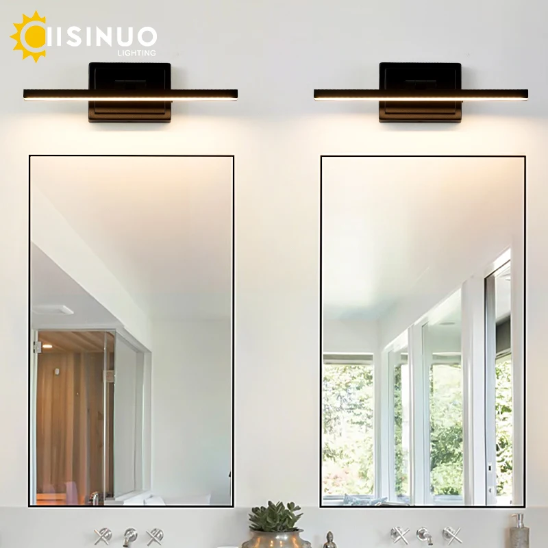 Modern Bathroom Vanity Light LED Dimmable 5CCT Bathroom Light Fixture 180° Rotatable for Over Mirror Bar Bathroom Restroom Decor