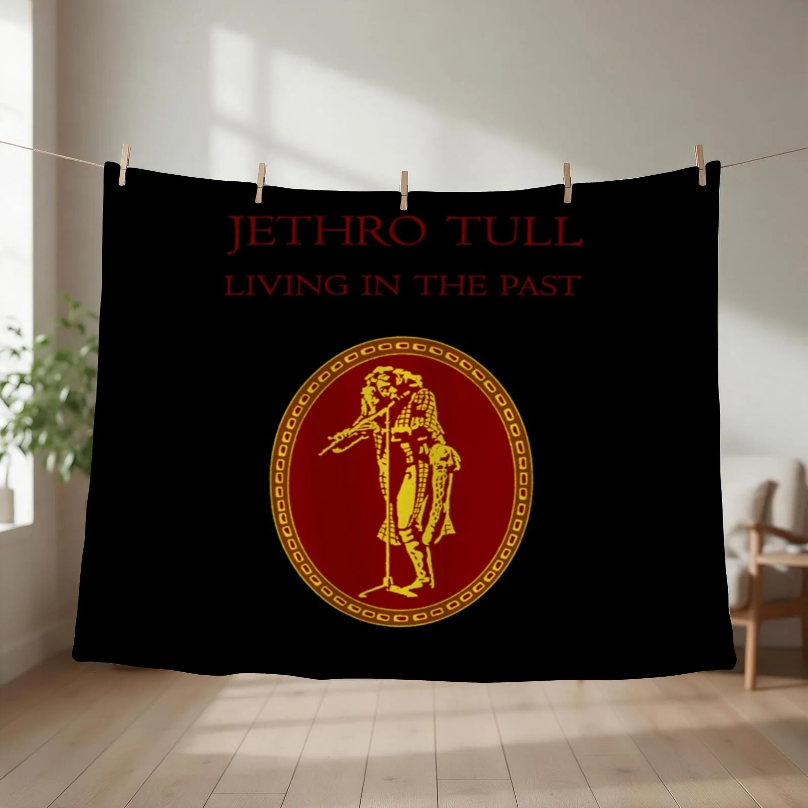 Crest of a Knave Jethro Tull Flute 70s Throw Blanket couch cozy soft plush fuzzy picnic outdoor blanket