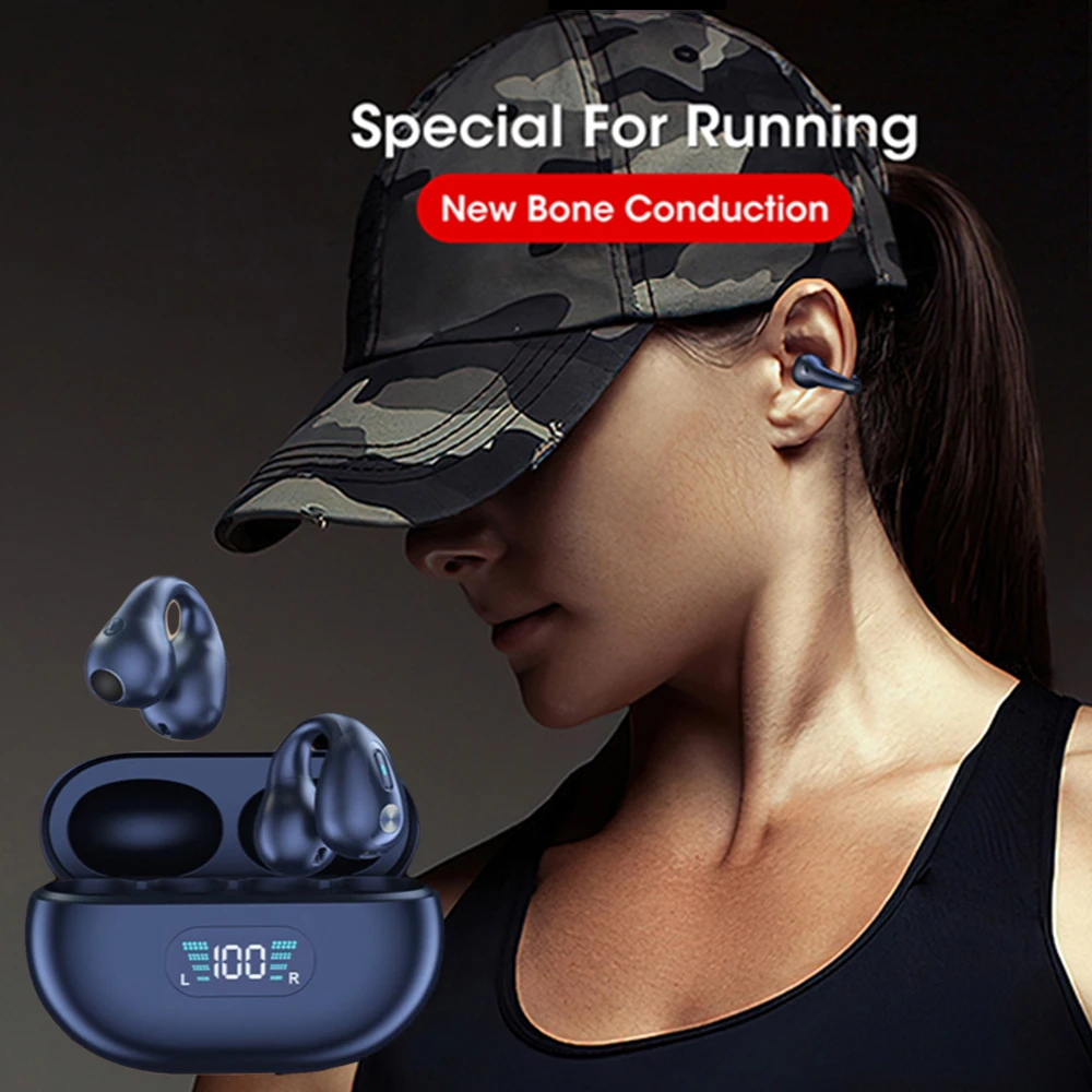 TWS For Ambie Sound Earcuffs Wireless Bluetooth Earphones Ear Bone Conduction Earring Sport Headphones Earbuds For Phones