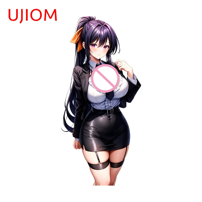 UJIOM Himejima Akeno Anime Wall Sticker Seductive Creative Occlusion Scratch PVC Decal Suitable For Game Room Computer Host