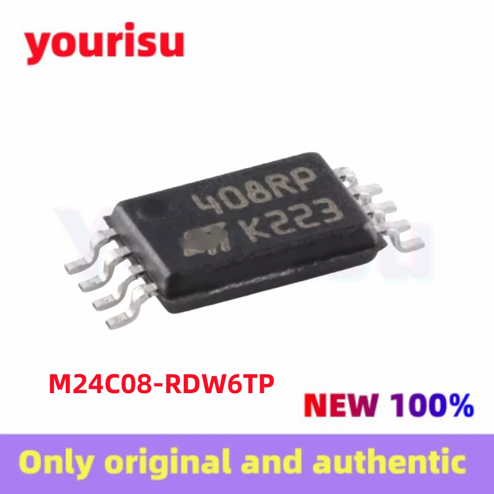 10Pcs/Lot Original Genuine M24C08-RDW6TP M24C08-RDW6 Silk Screen 408RP TSSOP-8 8Kbit Serial I2C Bus EEPROM Chip