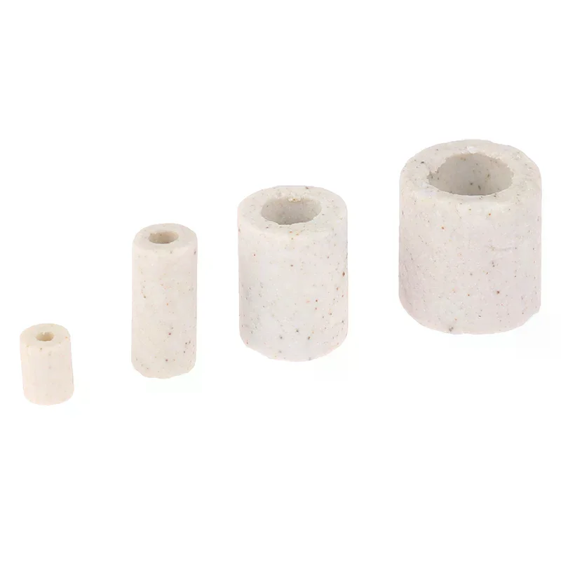 Boccola in porcellana con fascio di cavi elettronici, tubo isolante resistente alle alte temperature, tubo in ceramica a foro singolo da 100 pezzi