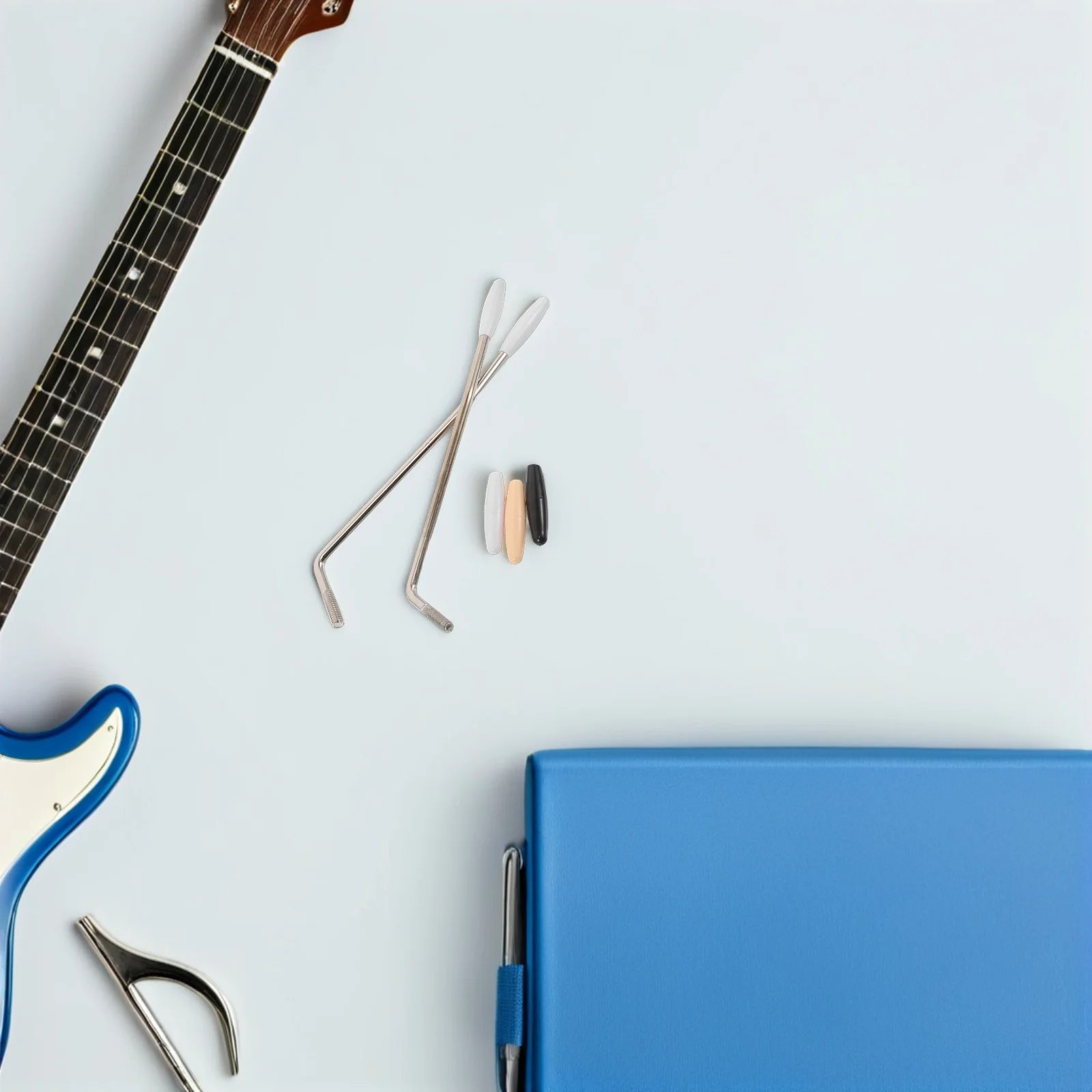 

2pcs Electric Whammy Bar Thread Silver Metal Vibrato For Bridge 0Mm 6.0Mm Dual Thread Compatibility Extra Caps Included Durable