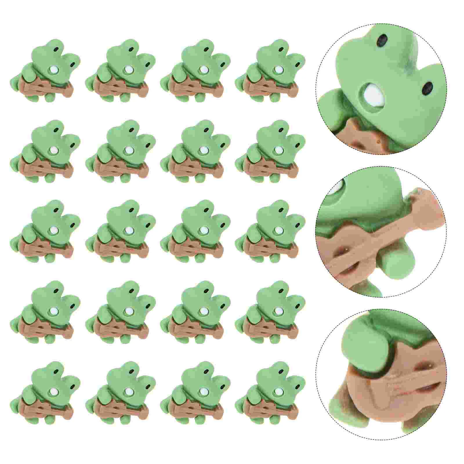 20 Pcs Frog Pushpin Multi-function Thumb Tacks Decorative Poster Accessory Supply Pushpins Message Board Cartoon Portable
