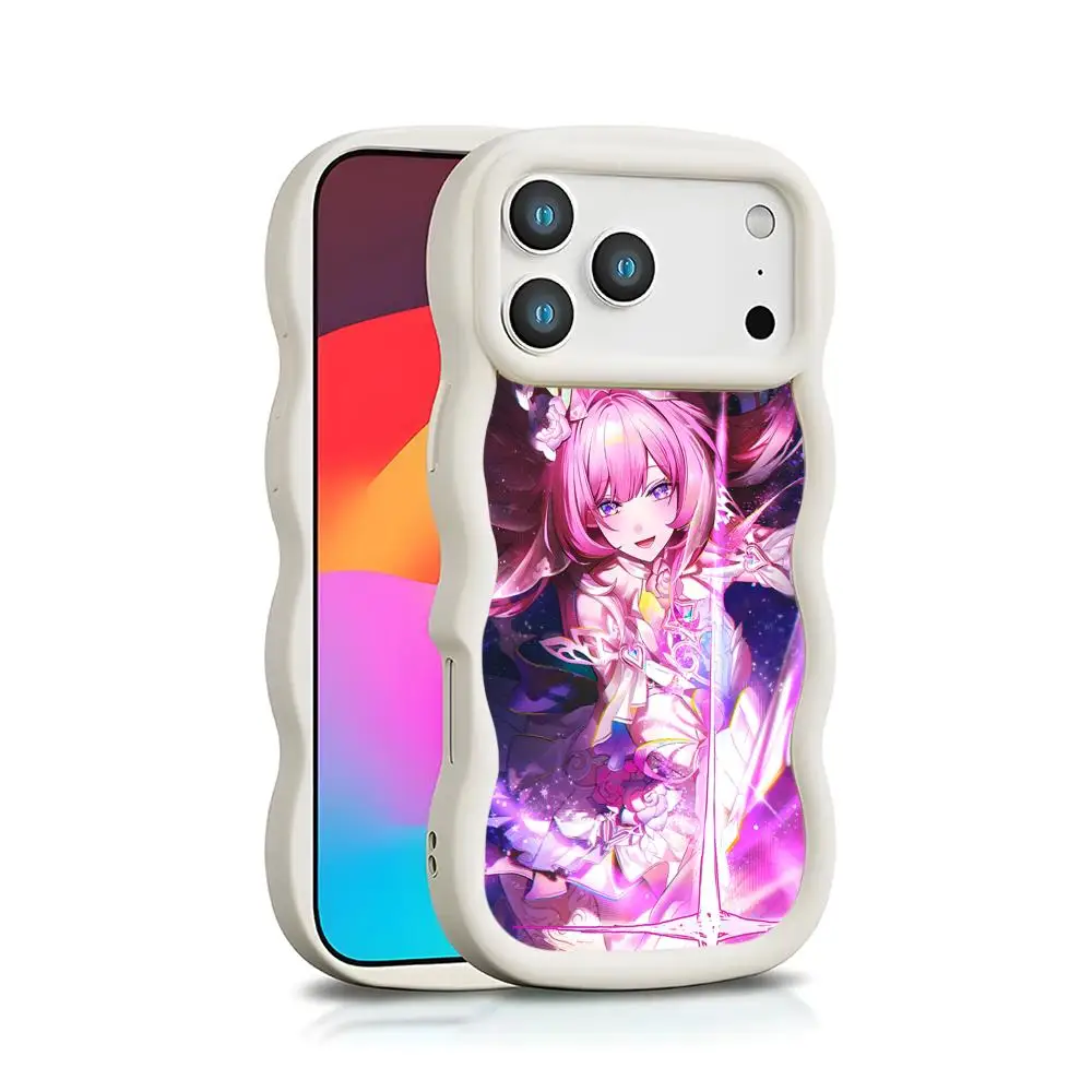 

HSR Cyrene Wavy Edge TPU Mobile Phone Case for iPhone 17 16 15 14 13 12 11 Air Pro Max Plus Colorful Cover