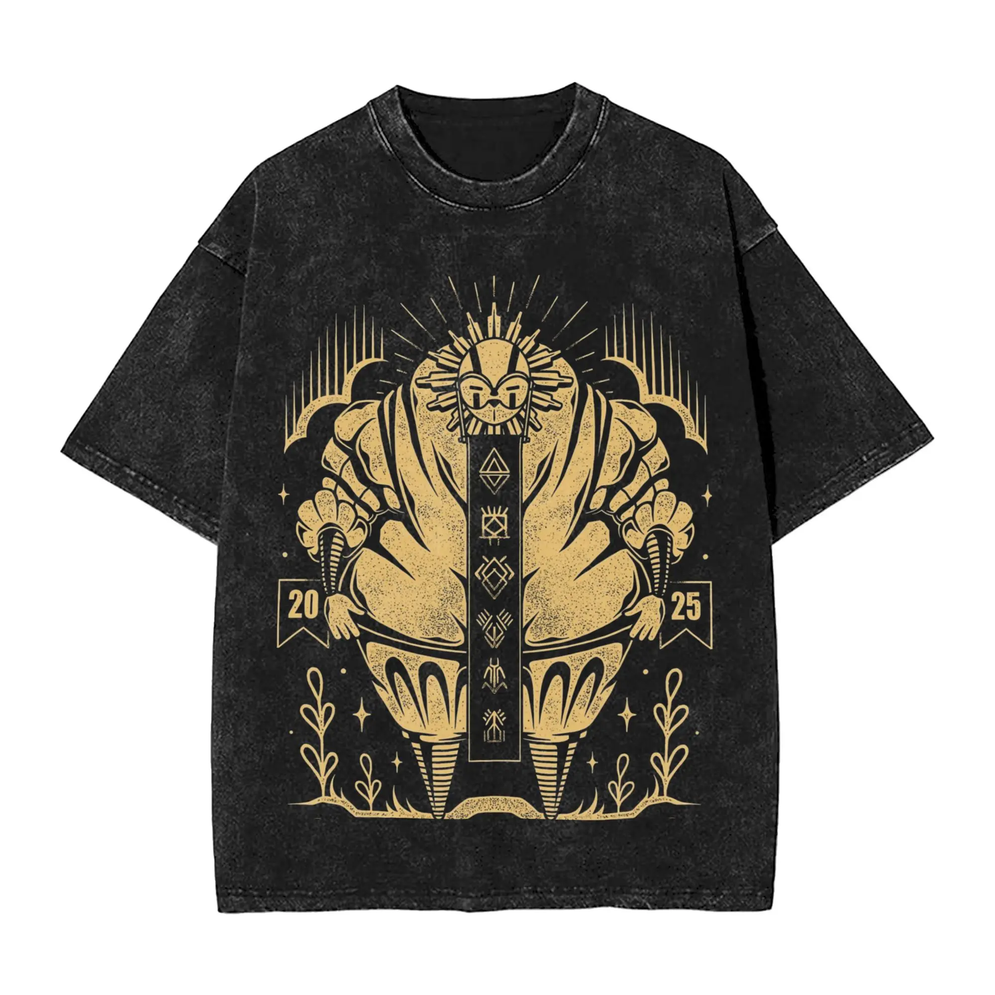 Harajuku Washed T Shirt Clair Obscur Expedition 33 Cotton T Shirts Born at the Dawn of Time Popular Tshirt Man Summer RetroTops