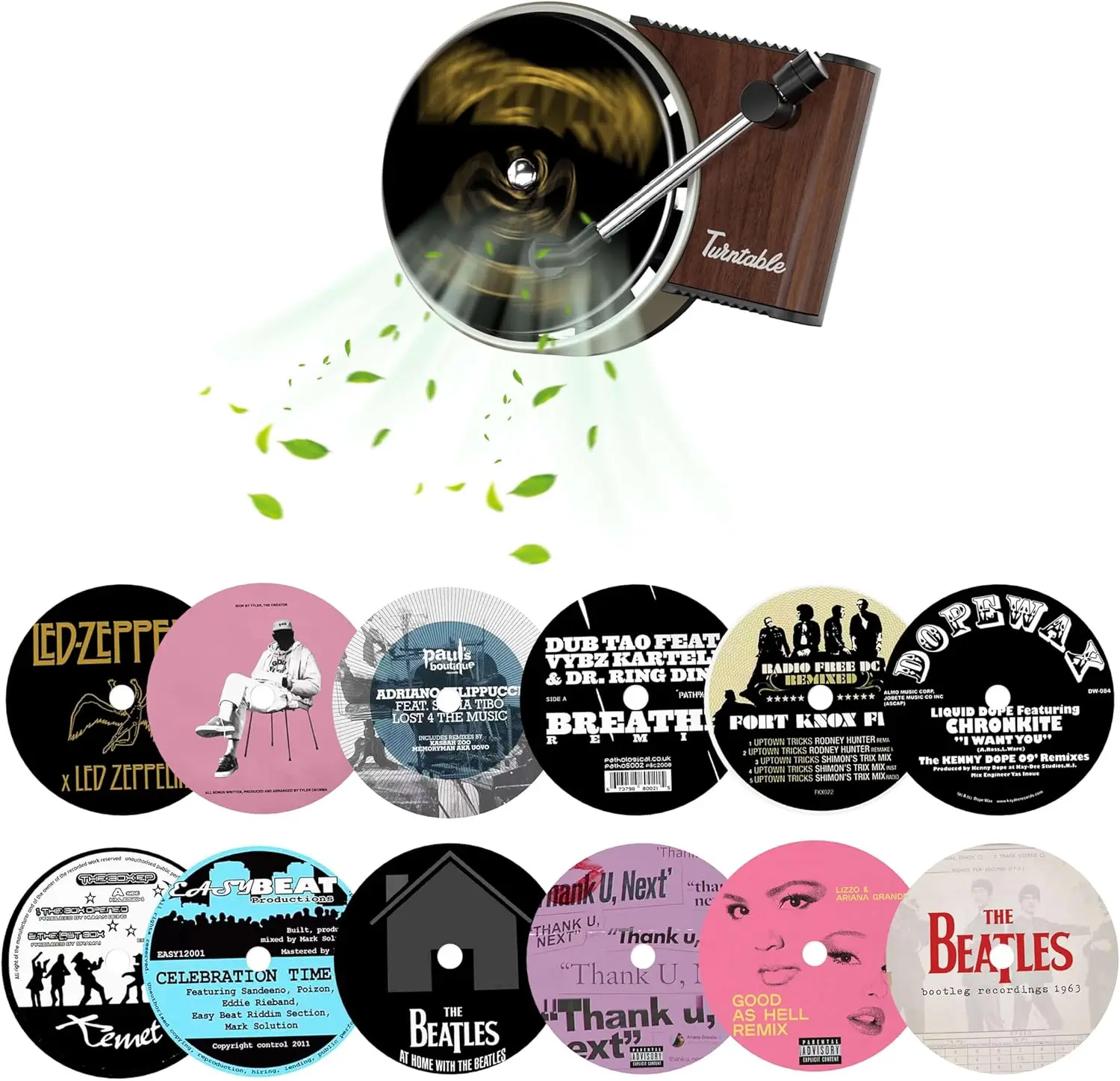 

12PCS Customizable Car Air Freshener Vent Clip, Pop Singer Album Cover Record Player Shape, Music Lover Gifts