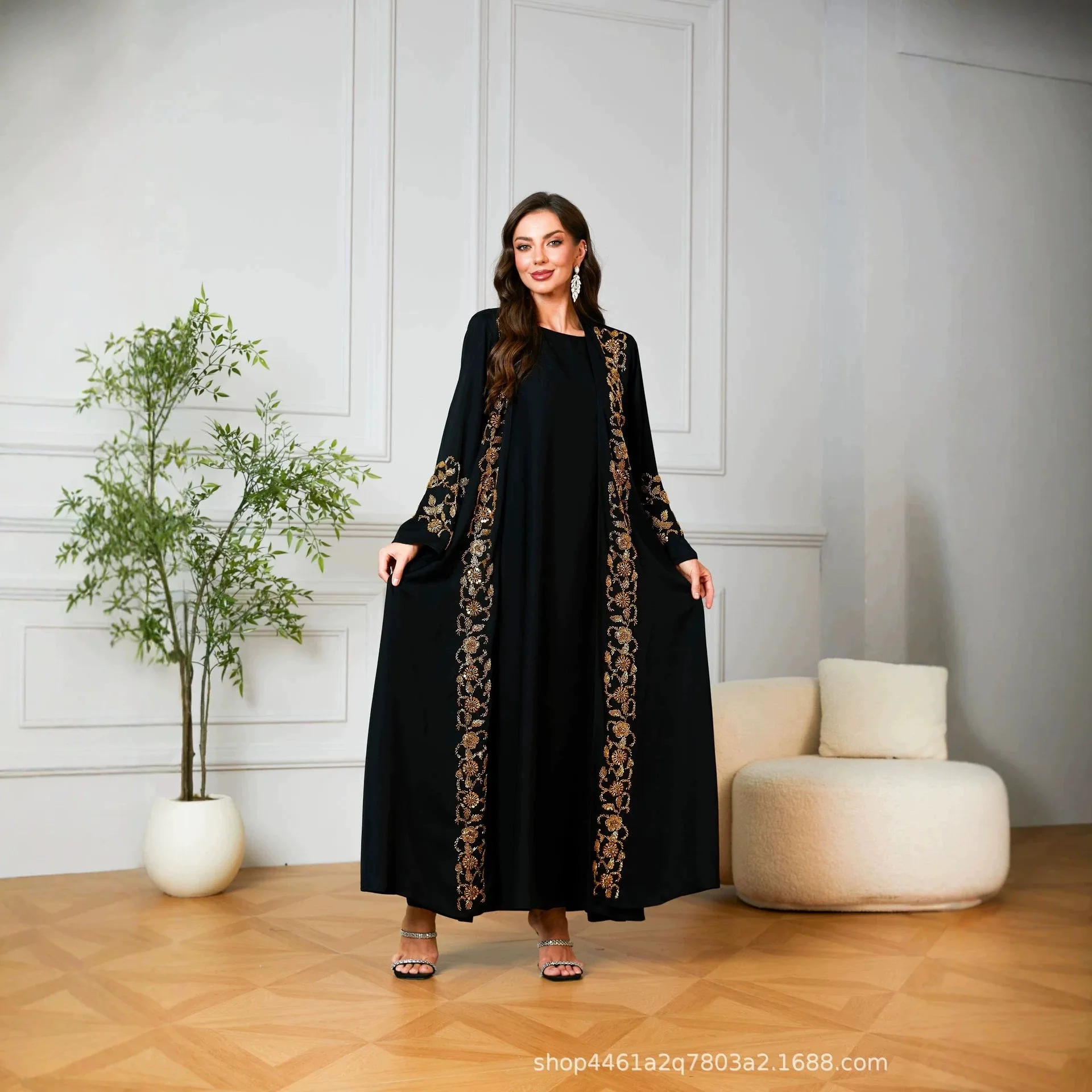 Women Traditional Dresses Abay - Embroidery Hijab 评论和价格