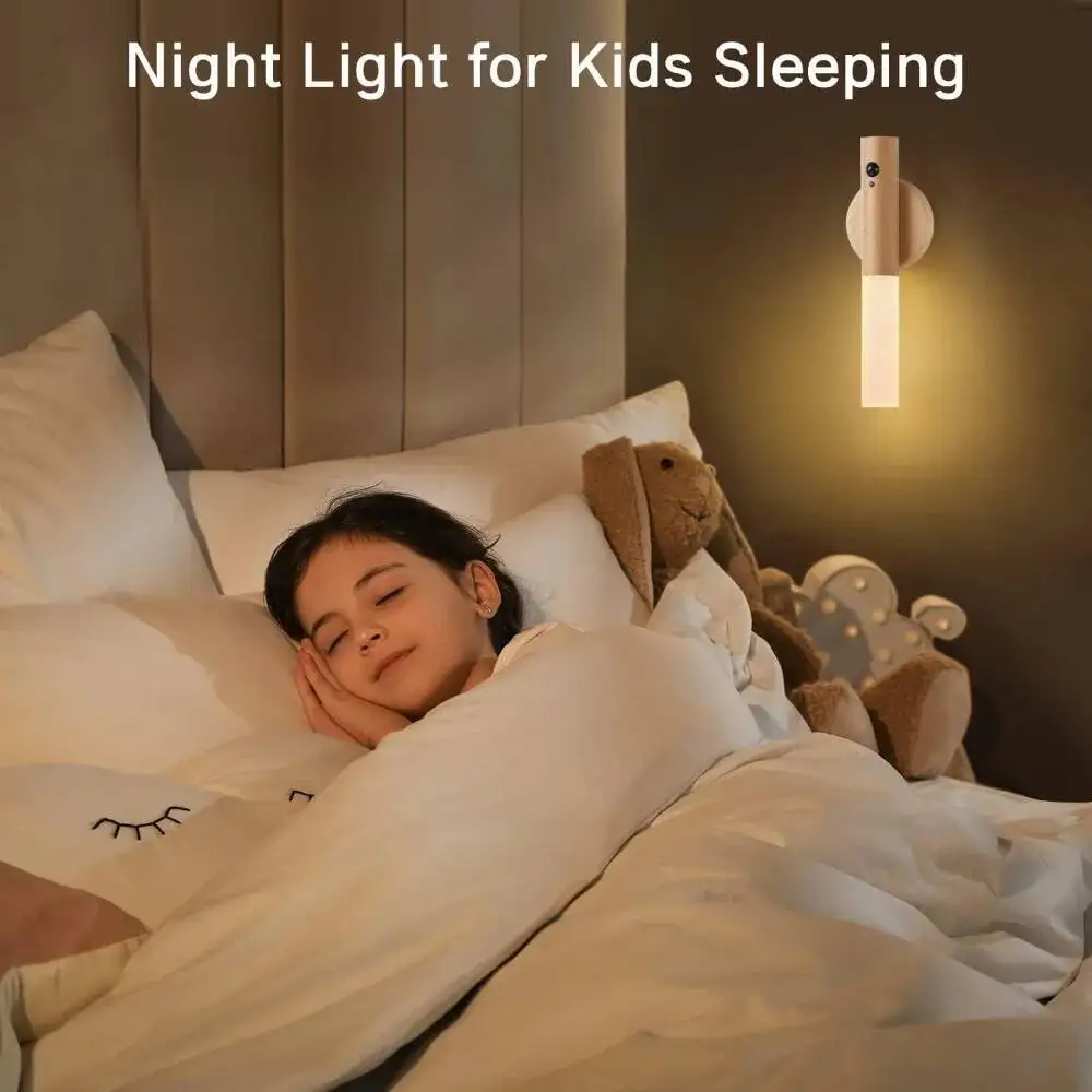 8Pack Lampu Dinding LED Sensor Gerak Pintar Nirkabel Magnetik USB Isi Ulang Untuk Koridor Kamar Tidur Kamar Mandi Dapur