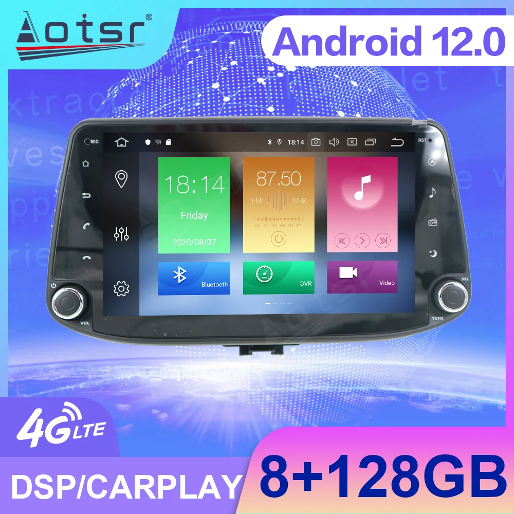 Android 12 Screen Car Radio For Hyundai I30 Elantra GT 2017+ LET GPS Wireless Carplay Central Multimedia Player Stereo Head Unit