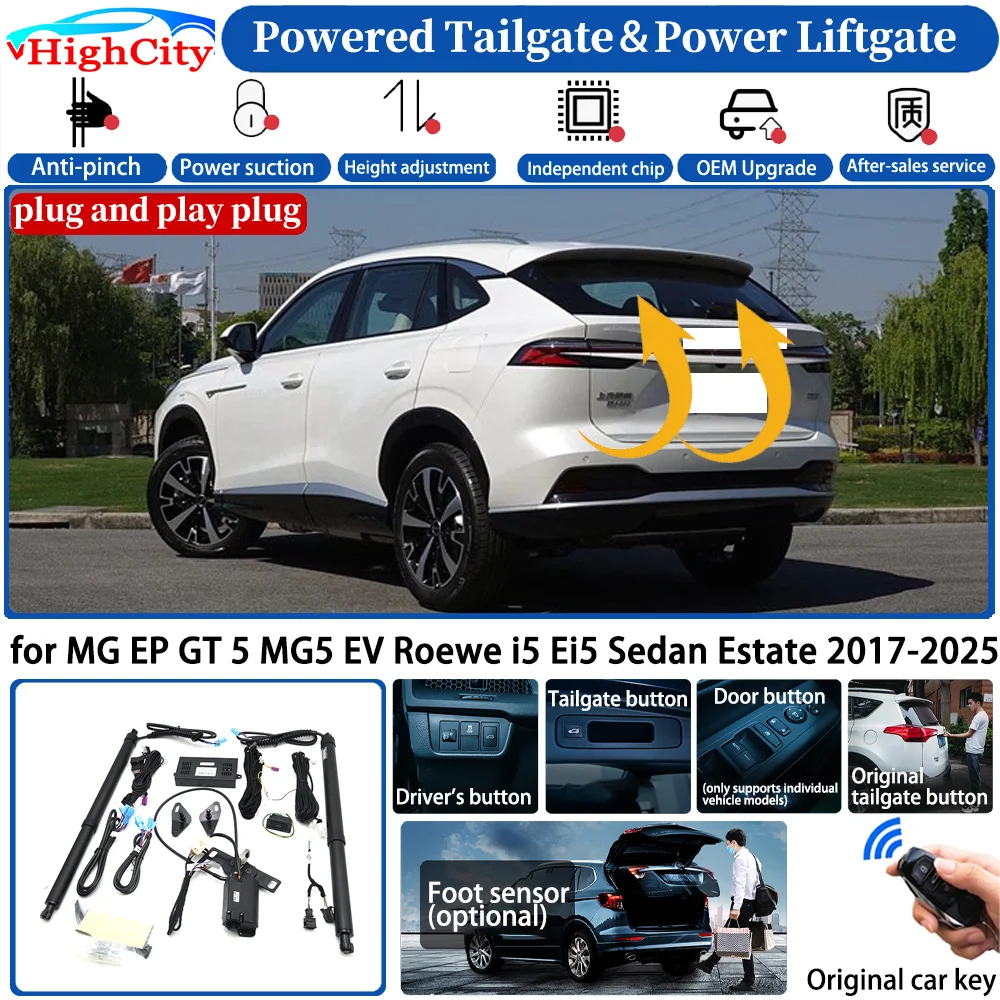 for MG EP GT 5 MG5 EV Roewe i5 Ei5 Sedan Estate 2017-2025 Automatic Smart Powered Tailgate Power Liftgate System Trunk Lift Kit