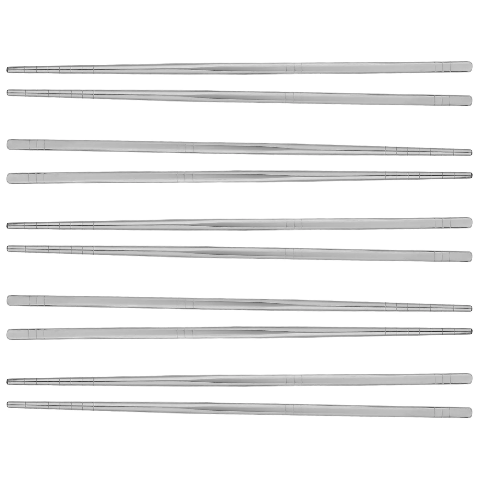 

5Pairs Stainless Steel Reusable Chopsticks Dishwasher Safe Heat Resistant Kitchen Cooking Party Home Restaurant
