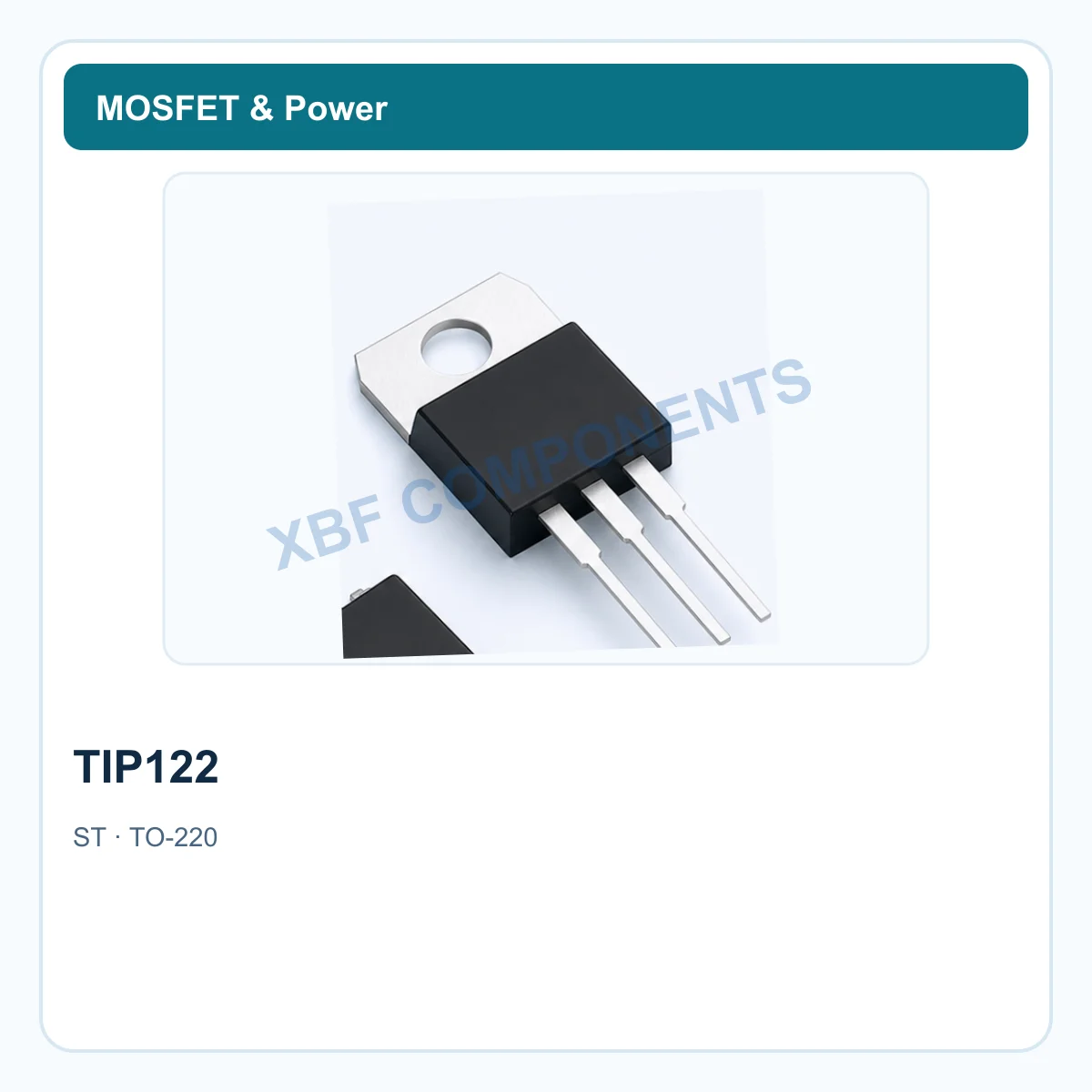 ST TIP122 Power Semiconductor NPN Darlington transistor, 100 V, 5 A, 65 W TO-220