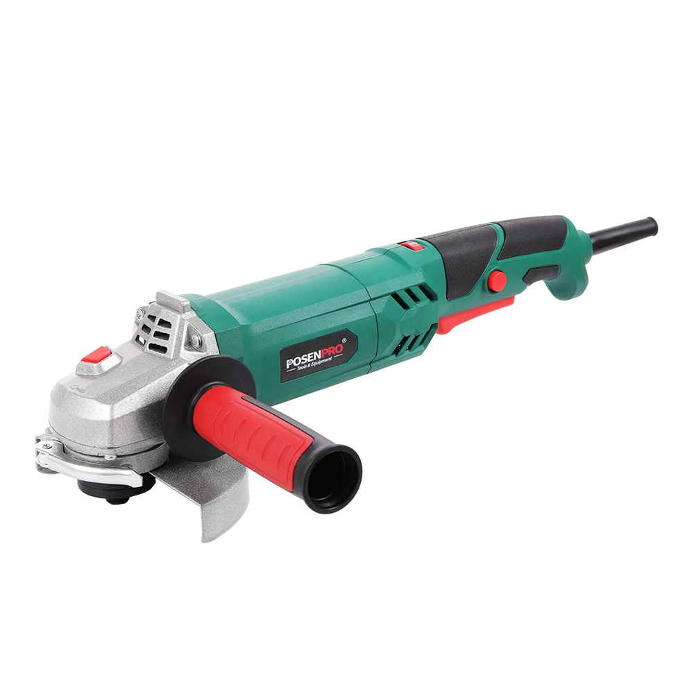 1100W 125mm Elektrischer Winkelschleifer 6-Gang-Geschwindigkeitsregelung Variable Drehzahl Werkzeugloser Schutzschutz Schneiden Schleifen Metall Stein Elektrowerkzeuge