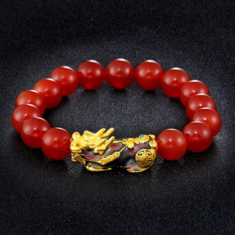 Light Stone Bracelet Men Women Beautify Appearance Chinese Good Luck Bracelets Unisex Long-lasting Pixiu Bring Wealth Bracelet