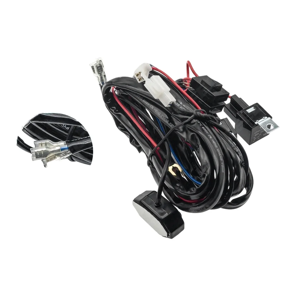 LED Light Bar Wiring Harness Kit For Dual Color Lamp With 40A Switch And Inline Fuse For 12V Car Truck Boat Offroad System
