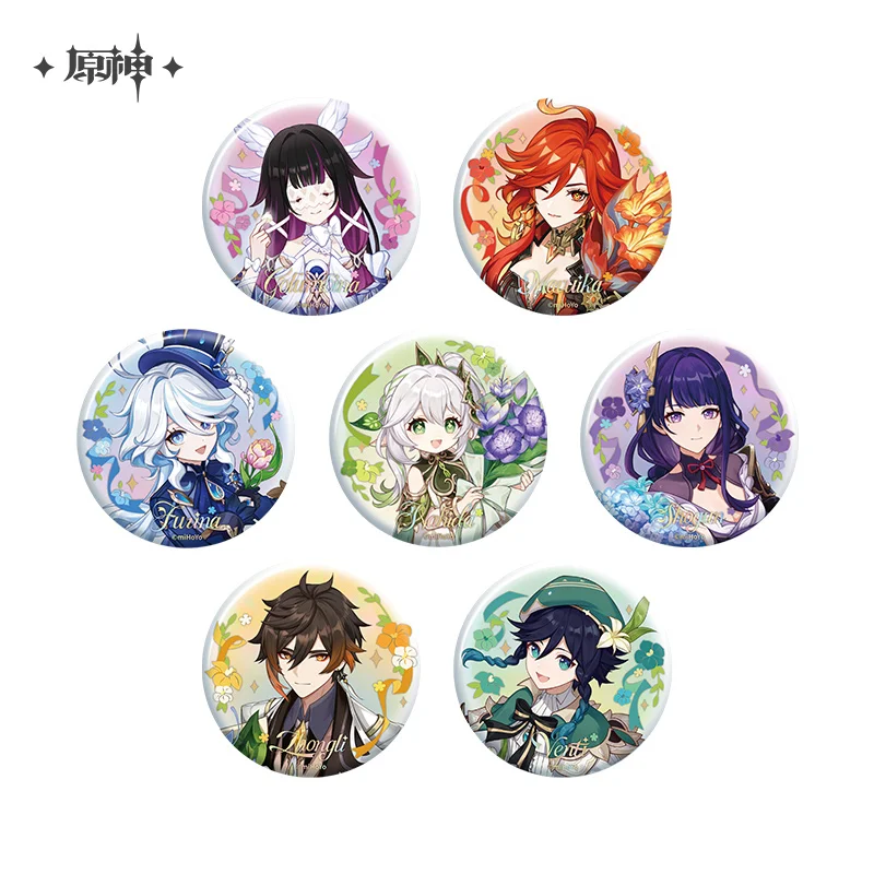 

[Official Merch] Pre-sale Game Genshin Impact 5th Anniversary Character Columbina Mavuika Badges Ship in December 2025 Pre-order