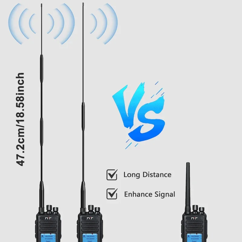 RH901S Soft Flexible Antenna Whip 144/430/900MHz SMA-Male Antenna Aerial Enhance For MD-UV390 Plus TH-UV98 UV8000D Accessories