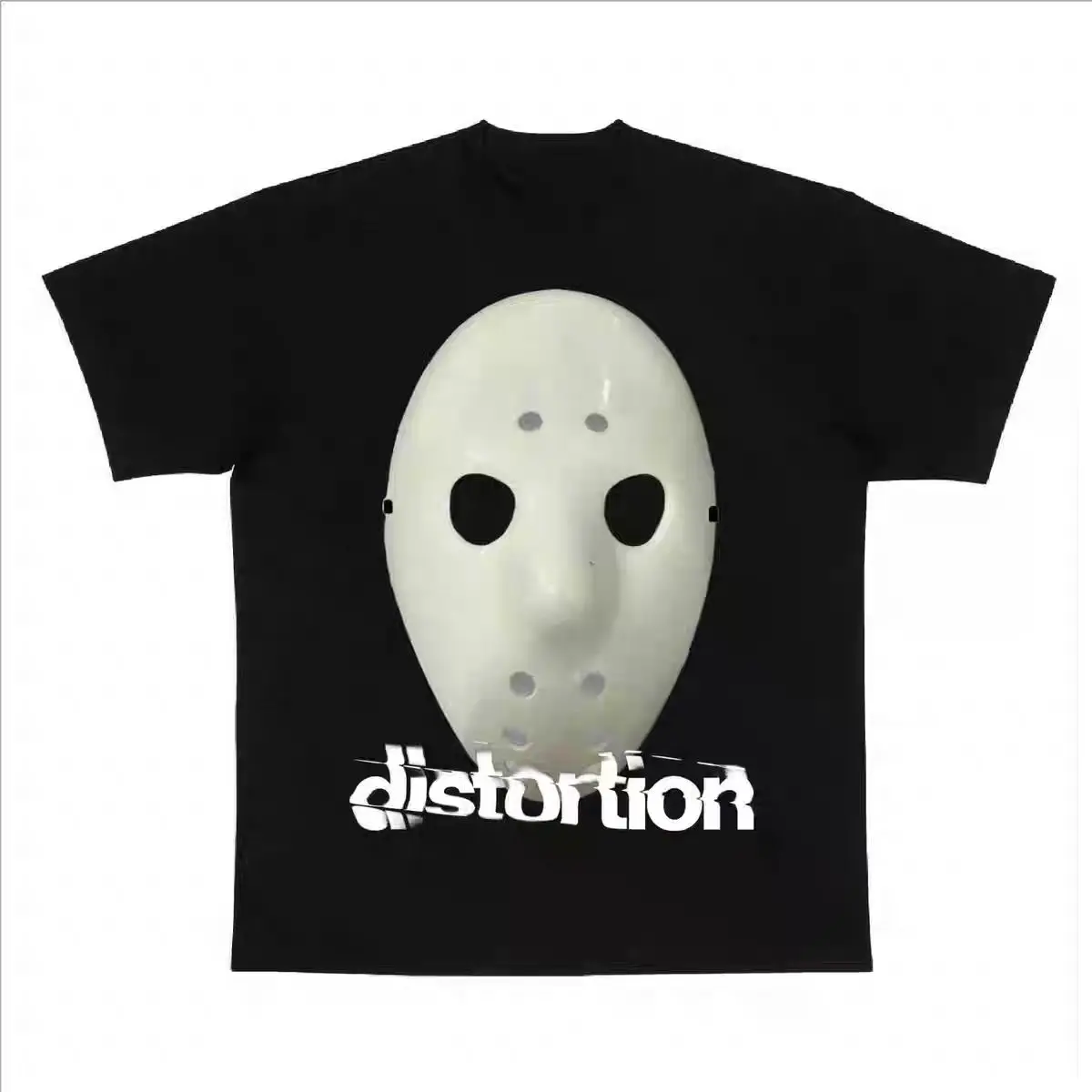 

Horror Mask High Street Vintage VTG Niche Cotton Loose Long Short Sleeve Cotton T-Shirt