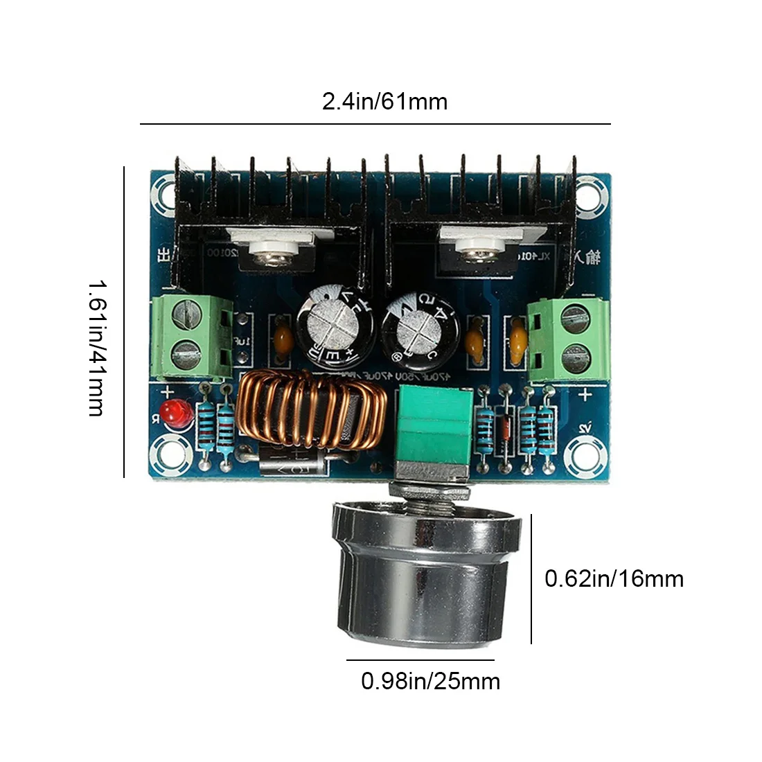 Buck Converter Step-Down DC-DC Professional Adjustable High Power Supply Voltage Regulator XH-M401 Module with Maximum 8A