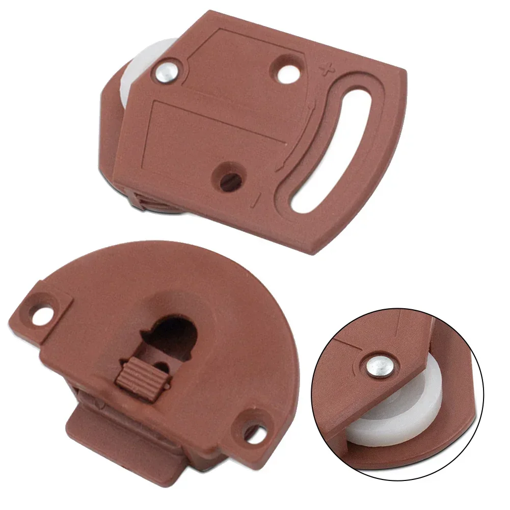 Sliding Door Roller 2pc Vintage Style ABS Wheel Single Pulley Furniture Sliding Door Roller Set  Quiet And Smooth