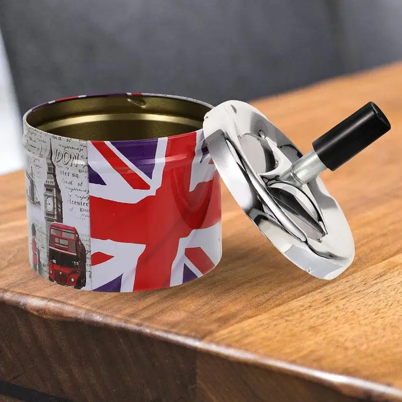 

Stainless Steel Automatic Extinguishing Ashtray for Car Home Rust Resistant Easy to Clean Creative Gift UK Souvenir