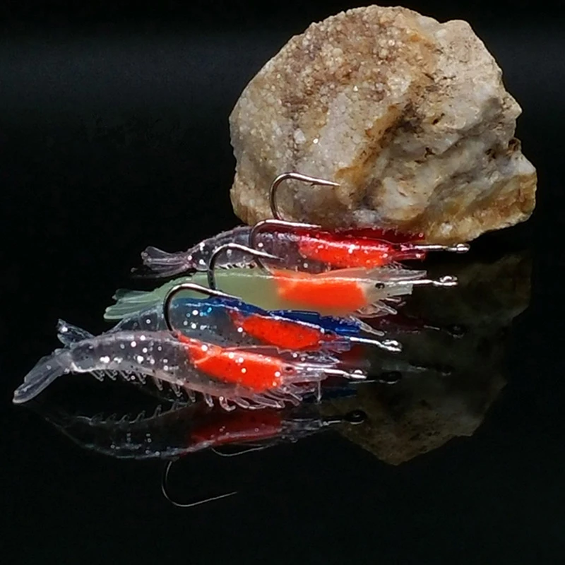 3g-60mm 4 colors Luminous Squid Night Fishing Squid Jigs Lure Bass Soft Bait Fish Tackle Equipment Accessory