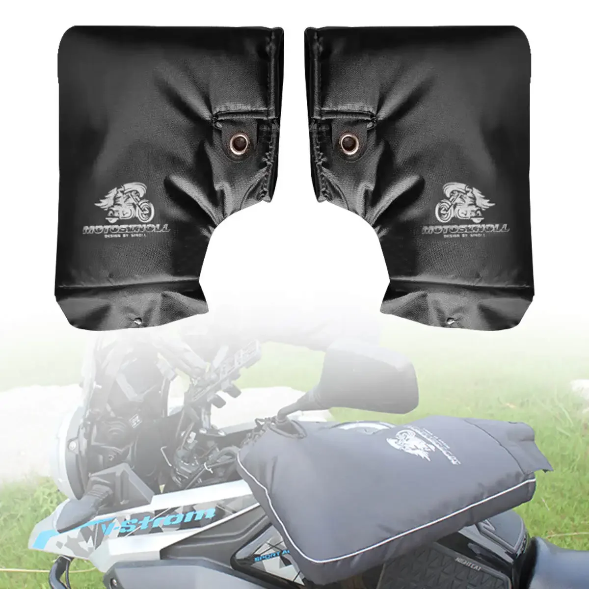 Motorcycle Scooter Warm Handlebar Muff Thick Thermal Cover Gloves Rainproof Motorbike Grip Thermal Cover Motorcycle Accessories